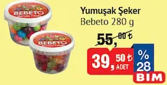 BEBETO YUMUŞAK ŞEKER 280 G fiyat ve kampanya bilgisi